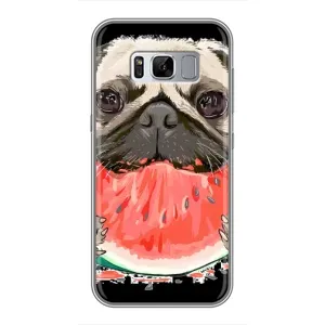 Чехол (ТПУ) Милые собачки для Samsung Galaxy S8 Plus, G955 (Смешной Мопс)