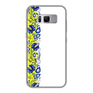 Силиконовый Чехол на Samsung Galaxy S8 Plus, G955 с картинкой Вышиванки (Желто-синяя вышиванка)