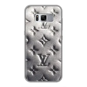 Текстурный Чехол Louis Vuitton для Самсунг С8 (Бежевый ЛВ)