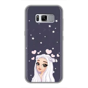 Чехол Стильные девушки на Samsung Galaxy S8, G950 (Девушка и сердечки)