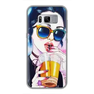Чехол с картинкой Модные Девчонки Samsung Galaxy S8, G950 (Девушка с коктейлем)