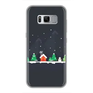 Силиконовый бампер на рождество для Samsung Galaxy S8, G950 (Город зимний)