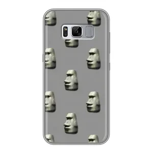 Бампер с принтом Мемы для Samsung Galaxy S8, G950 (Каменное лицо)