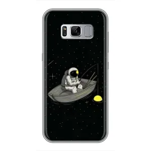 Силіконовый Чохол з принтом "Космонавти" на Samsung Galaxy S8, G950 (Космонавт на рибалці)