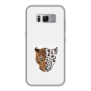 Чехол с леопардовым принтом на Samsung Galaxy S8, G950 (Леопард на белом)