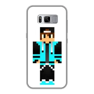 Чехлы для Samsung Galaxy S8, G950 (Персонажи Майн Крафт) (Мальчик в голубом)