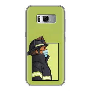 Силиконовый бампер (Работники) на Samsung Galaxy S8, G950 (Пожарник)