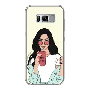Силиконовый Чехол на Samsung Galaxy S8, G950 с картинкой Стильных Девушек (С напитком)