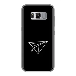 Чехол с картинками на черном фоне для Samsung Galaxy S8, G950 (Самолетик)