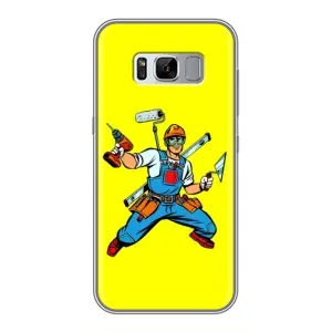 Силиконовый бампер (Работники) на Samsung Galaxy S8, G950 (Строитель)