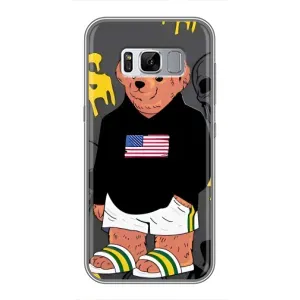 Чехлы Мишка Тедди для Самсунг С8 (Teddy USA)