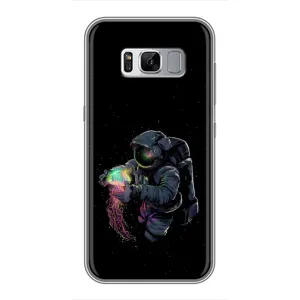Силіконовый Чохол з принтом "Космонавти" на Samsung Galaxy S8, G950 (В руках земля)
