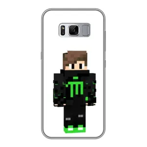 Чехлы для Samsung Galaxy S8, G950 (Персонажи Майн Крафт) (Зеленый мальчик)