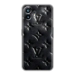 Текстурный Чехол Louis Vuitton для Самсунг Галакси ИксКовер7 Про (Черный ЛВ)