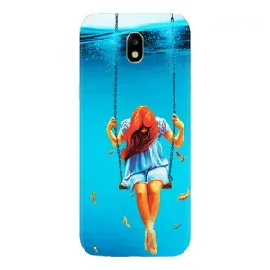 Чехол Стильные девушки на Samsung Galaxy J5 2017, (J530F европейская версия) (Девушка на качели)