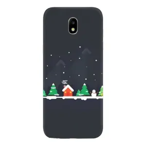 Силіконовий бампер на різдво для Samsung Galaxy J5 2017, (J530F европейская версия) (Місто зимове)
