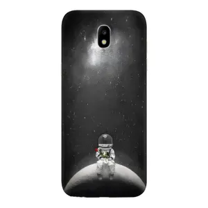 Силиконовый Чехол с принтом "Космонавты" на Samsung Galaxy J5 2017, (J530F европейская версия) (Космонавт романтик)
