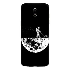 Силиконовый Чехол с принтом "Космонавты" на Samsung Galaxy J5 2017, (J530F европейская версия) (Космонавт)