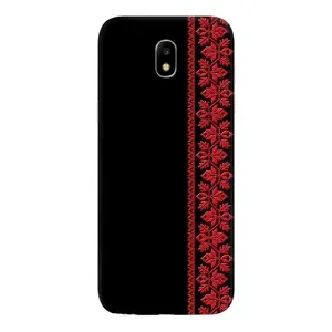 Силиконовый Чехол на Samsung Galaxy J5 2017, (J530F европейская версия) (Красная Вышиванка)
