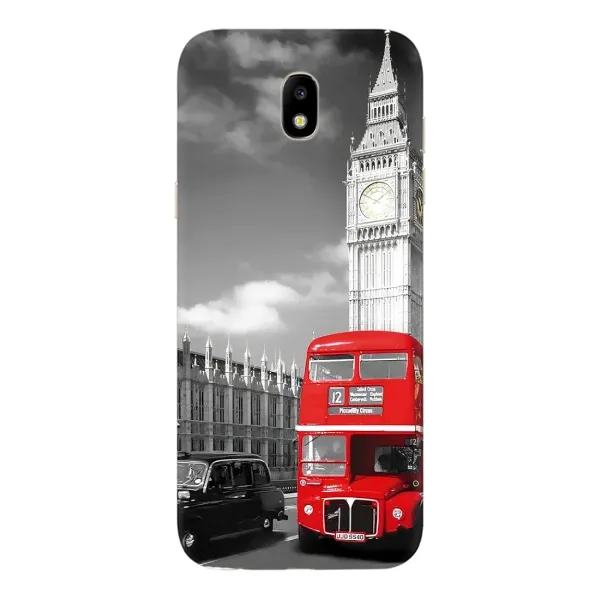 Чехол с рисунком «Красный автобус» для Samsung Galaxy J5 2017 (J530F EU)