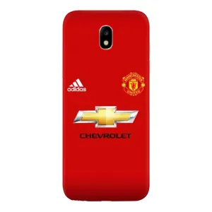 Силиконовые Чехлы принт Футбол на Samsung Galaxy J5 2017, (J530F европейская версия) (Man United)