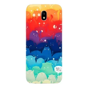 Силіконовий чохол з котиком для Samsung Galaxy J5 2017, (J530F европейская версия) (Mew)