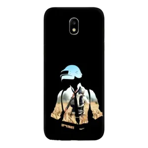 Силиконовый чехол с картинкой "Герой Pubg" на Samsung Galaxy J5 2017, (J530F европейская версия) (Пубг мен)