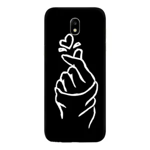 Чехлы (Знак сердечка) на Samsung Galaxy J5 2017, (J530F европейская версия) (Сердце на черном)
