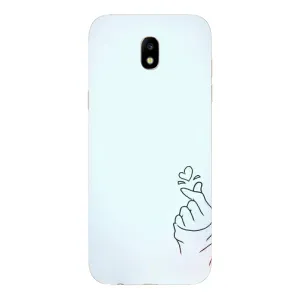 Чехлы (Знак сердечка) на Samsung Galaxy J5 2017, (J530F европейская версия) (Сердце на голубом)