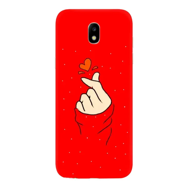 Чехол с рисунком «Сердце на красном» для Samsung Galaxy J5 2017 (J530F EU)