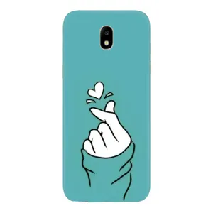 Чехлы (Знак сердечка) на Samsung Galaxy J5 2017, (J530F европейская версия) (Сердечко на бирюзовом)