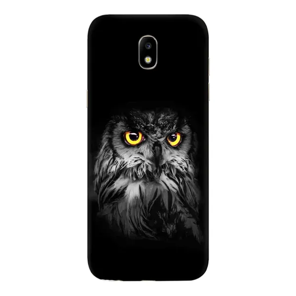 Чехол с рисунком «Сова на чёрном» для Samsung Galaxy J5 2017 (J530F EU)