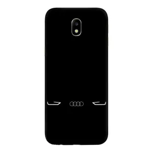 Силиконовый бампер с картинкой машины на Samsung Galaxy J7 2017 (J730F европейская версия) (Силует Audi)