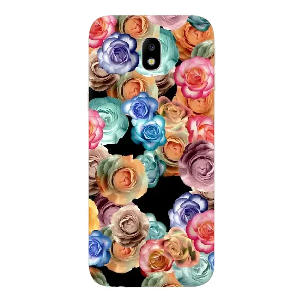Чехол с рисунком «Цветы на черном» для Samsung Galaxy J7 2017 (J730F EU) Чехол с рисунком «Цветы на черном» для Samsung Galaxy J7 2017 (J730F EU)