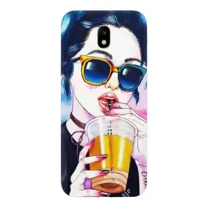 Чохол з картинкою Модні Дівчата Samsung Galaxy J7 2017 (J730F европейская версия) (Дівчина з коктейлем)