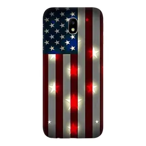 Чехол Флаг USA для Samsung Galaxy J7 2017 (J730F европейская версия) (Флаг США 2)