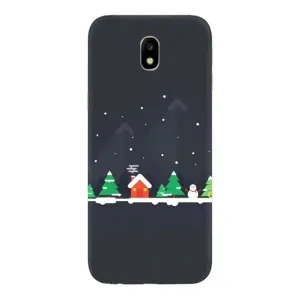 Силіконовий бампер на різдво для Samsung Galaxy J7 2017 (J730F европейская версия) (Місто зимове)
