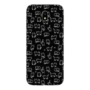 Чохол на тематику: Коти для Samsung Galaxy J7 2017 (J730F EU) (Котики на чорному)