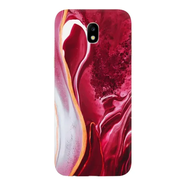 Чехол с рисунком «Красный мрамор» для Samsung Galaxy J7 2017 (J730F EU) Чехол с рисунком «Красный мрамор» для Samsung Galaxy J7 2017 (J730F EU)