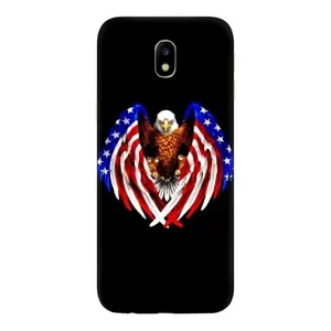 Чехол Флаг USA для Samsung Galaxy J7 2017 (J730F европейская версия) (Крылья США)