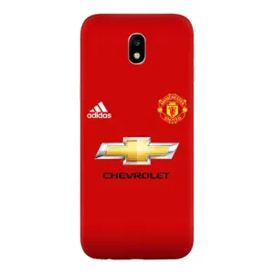 Силиконовые Чехлы принт Футбол на Samsung Galaxy J7 2017 (J730F европейская версия) (Man United)
