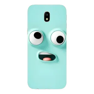 Силиконовые Чехлы (смешные стикеры) для Samsung Galaxy J7 2017 (J730F европейская версия) (Забавное мятное лицо)