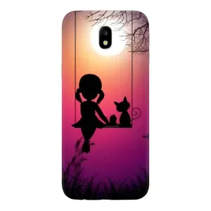 Дівчачий Чохол для Samsung Galaxy J7 2017 (J730F европейская версия) (На гойдалці)