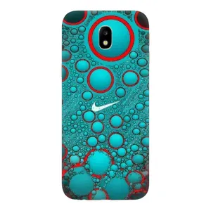 Силиконовый Чехол на Samsung Galaxy J7 2017 (J730F европейская версия) с картинкой Nike (Найк зеленый)