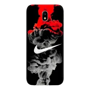 Силиконовый Чехол на Samsung Galaxy J7 2017 (J730F европейская версия) с картинкой Nike (Nike дым)