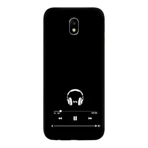 Чехол с картинками на черном фоне для Samsung Galaxy J7 2017 (J730F европейская версия) (Плеер)
