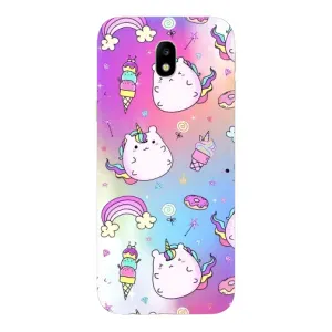Чехол Unicorn на Samsung Galaxy J7 2017 (J730F европейская версия) (Радуга и Единорог)