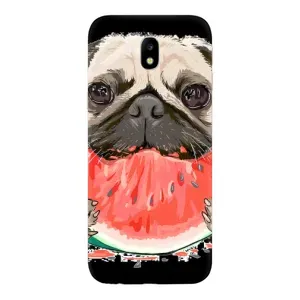 Чохол (ТПУ) Милі песики для Samsung Galaxy J7 2017 (J730F европейская версия) (Смішний Мопс)