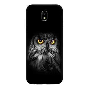 Чохли з принтом СОВИ для Samsung Galaxy J7 2017 (J730F европейская версия) (Сова на чорному)