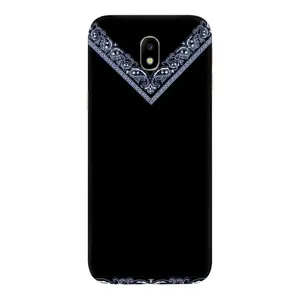 Силиконовый Чехол на Samsung Galaxy J7 2017 (J730F европейская версия) (Воротник вышиванки)